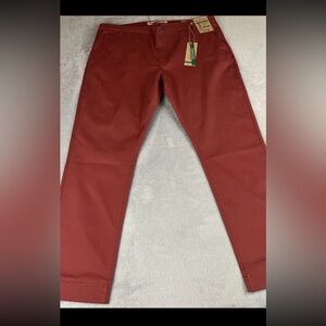 Tailor Vintage mens Red Slim Fit Stretch pants size 40x30